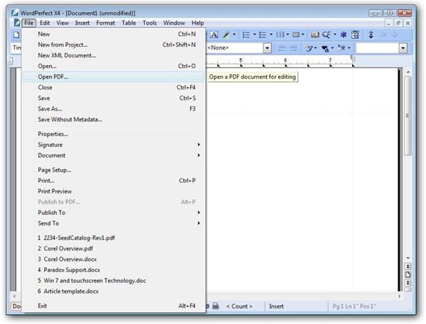 How To Edit Create And View PDF Files In WordPerfect X4 Bright Hub