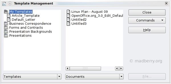 how to use downloaded openoffice templates