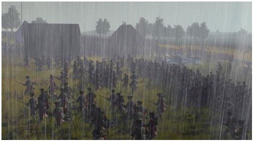 Empire: Total War battle in the rain