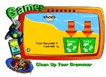 Clean Up Your Grammar is one of the free computer grammar games published by Scholastic.