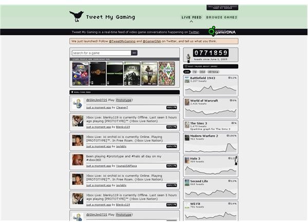 Game Tweets from around the World via Tweet My Gaming