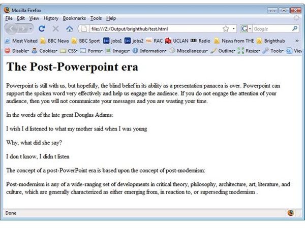 Use Microsoft Word To Create A Simple Compliant Web Page