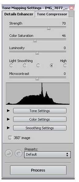 Tone Mapping Settings