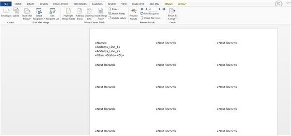 mail merge from excel to word letter