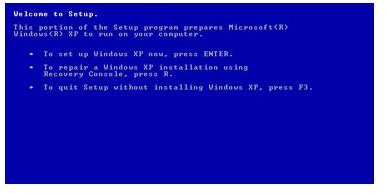 how to enter windows recovery console xp