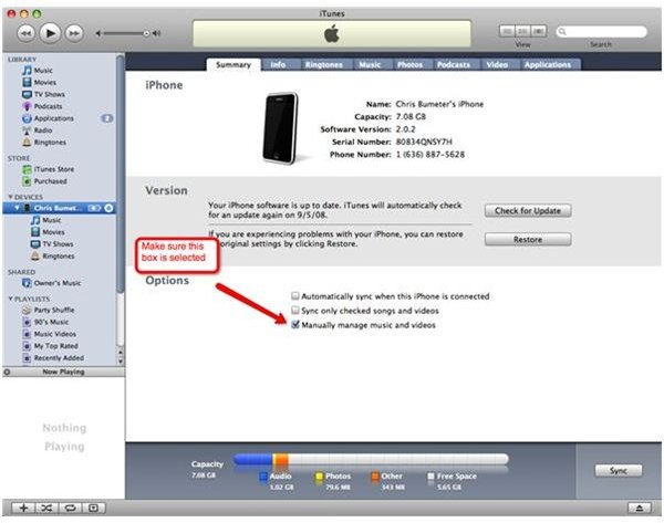 How to Manually Add Songs and Video to Your iPhone Using iTunes Options
