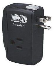 Tripp Lite TRAVELER Protect It! Surge Protector Suppressor 2 outlets (2 Transformers) For Laptop Use, Direct Plug-In 1050 Joules