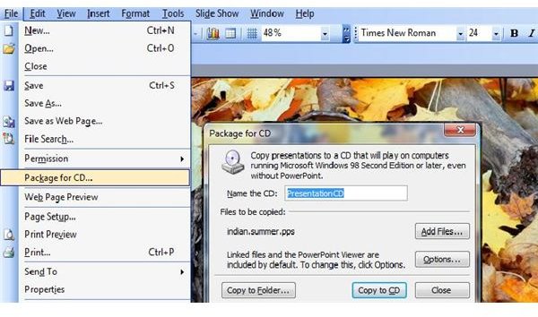 How to Save a PowerPoint Presentation to a CD