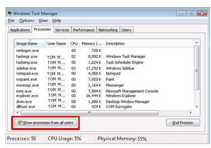 Task Manager - Processes 3