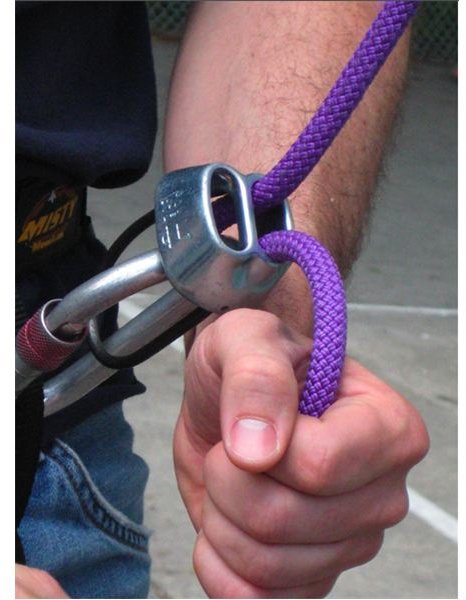 Belay devices help climbers apply friction to stop ropes.