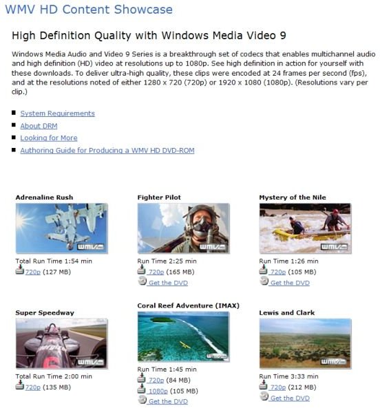 Testing High-Definition Video in 720p and 1080p on Your Vista Notebook or Desktop (or High-End XP PC)