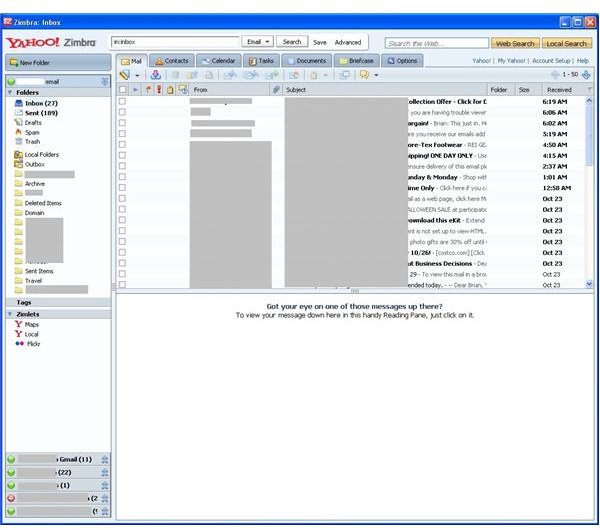 Best Email Clients - Zimbra by Yahoo Desktop Email Client Review