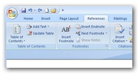 Inserting Footnotes and Using Footnote Options in Microsoft Word 2007
