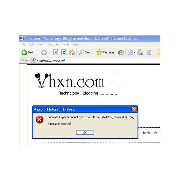 Internet Explorer Help: Cannot Open Websites from IE8