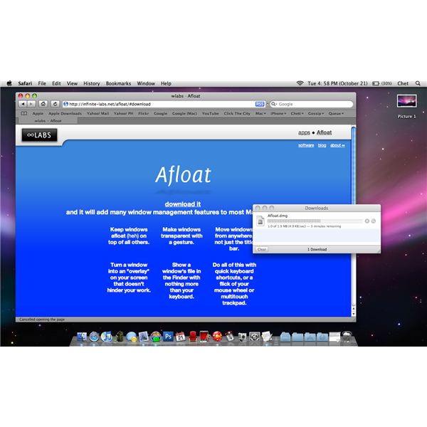 Safari&rsquo;s Download Window Afloat