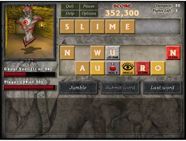 Dungeon Scroll Main Game Screen