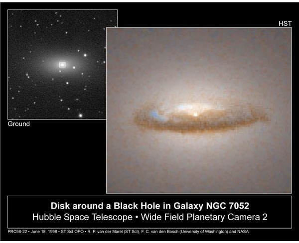 Supermassive black hole surrounded by a disk 3,700 light-years across