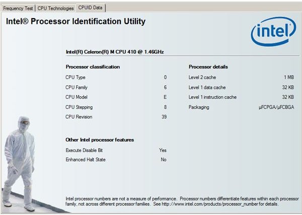 Intel CPUID Data