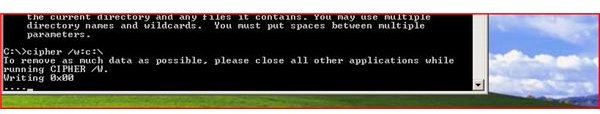 cipher cmd c drive w
