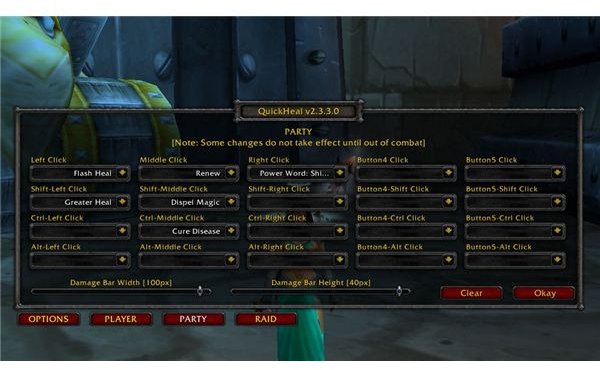 Addons like QuickHeal can make click-and-key combinations viable in competitive play.