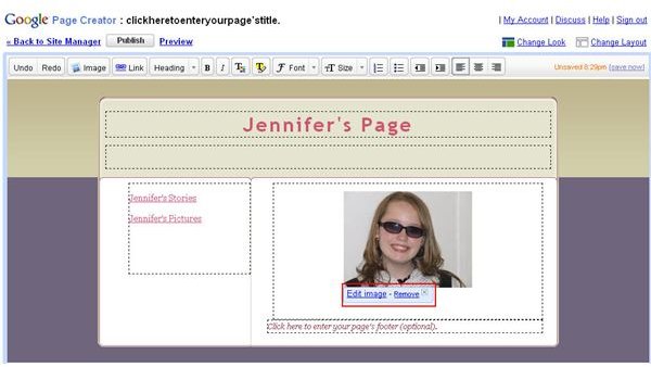 Figure 2: Use the photo toolbar to manipulate and change your pictures.