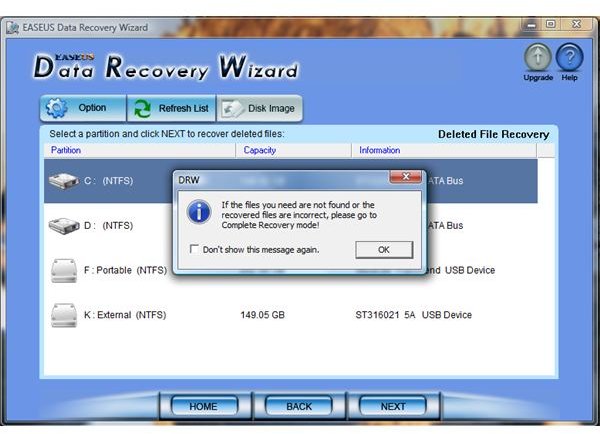 Feature of Recovery Data Wizard
