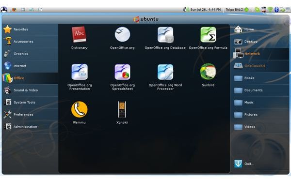 Eeebuntu Netbook Remix Office