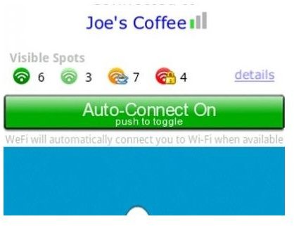 WeFi - Auto Connect Screen