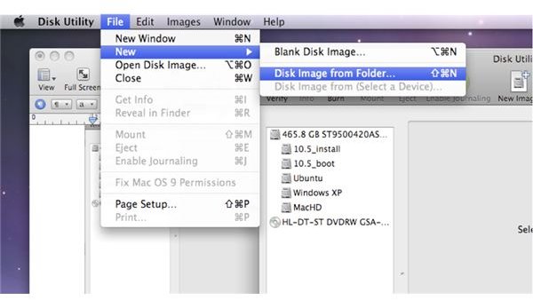 disk image from folder