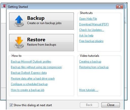 fbackup backup settings