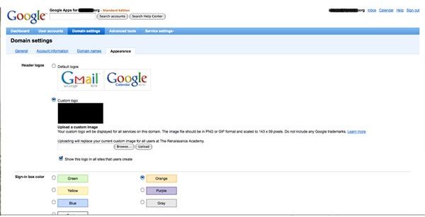 Brand and customize Google Apps with your own logo and colors.