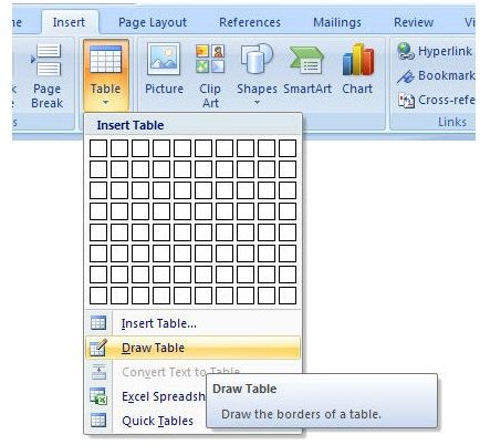 How to Draw a Custom Table in Microsoft Word 2007 – A Look at the Draw Table and Eraser Tools