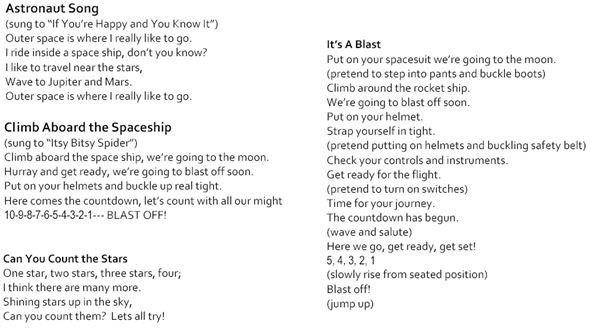 Astronaut Songs