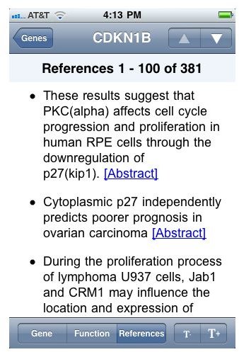 Gene References Page