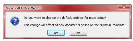 how to change the default margin settings for word 2007 documents