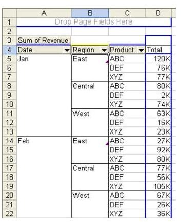 Microsoft Excel Help: Eliminate Blanks In The Outline Format Of A Pivot Table