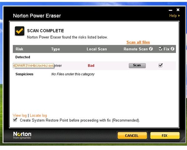 Norton Power Eraser Removes Olmarik Trojan