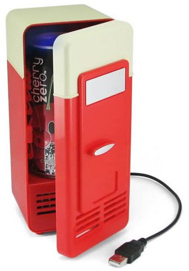 A USB powered beverage cooler keeps soda cool with only one USB port!