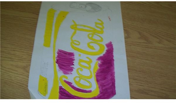 Coke in purple and yellow