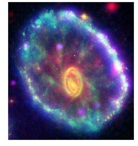 CartWhell Galaxy - photo by GALEX
