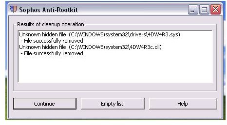 Sophos Anti rootkit Removes Olmarik Trojan