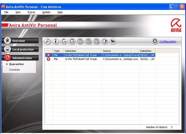 Free Antivirus and Trojan Removers: Avira AntiVir