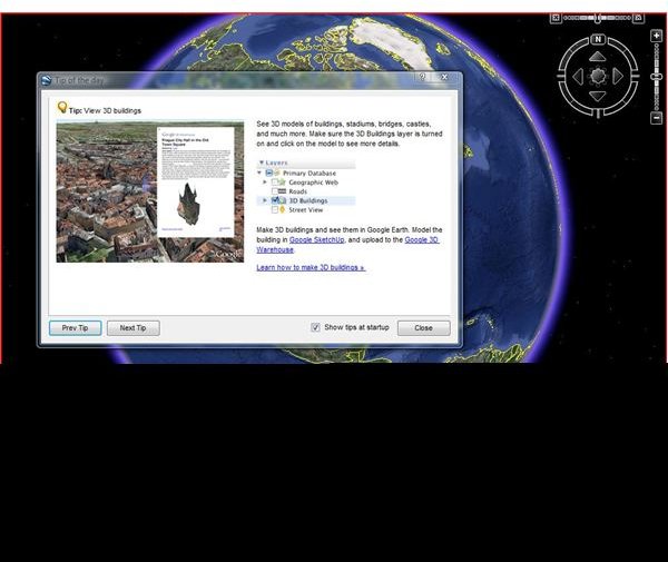 GPS 3D Building Views by Using Google Earth and your GPS