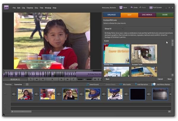 adobe premiere elements screen capture