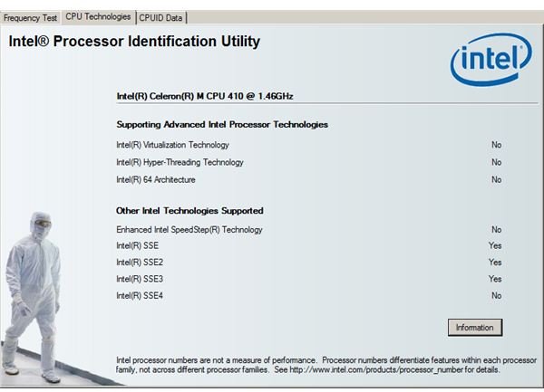 intel processor identification