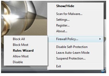 Firewall Polcies in Outpost Security Suite