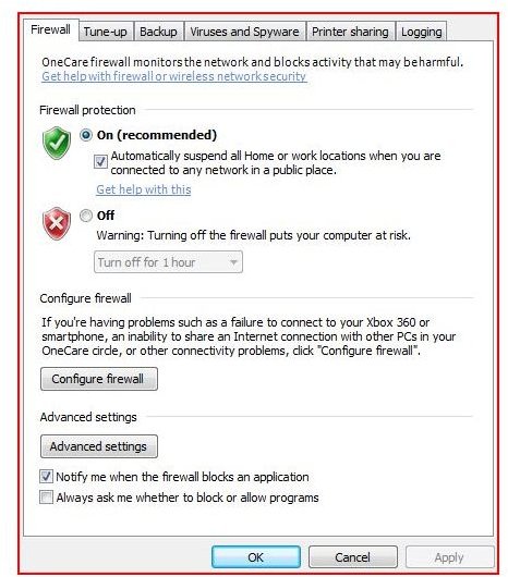 windows live onecare safety scanner