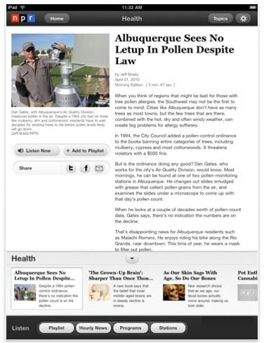 NPR for iPad