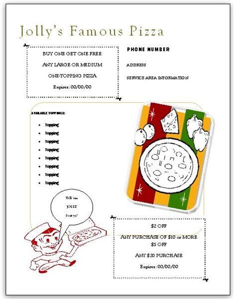 Flyer Pizza Menu Template