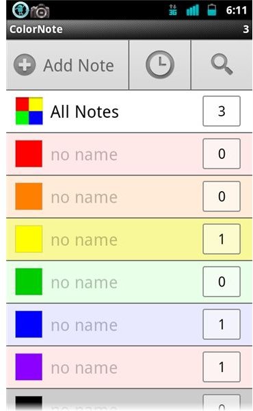 colornote android app screen 1